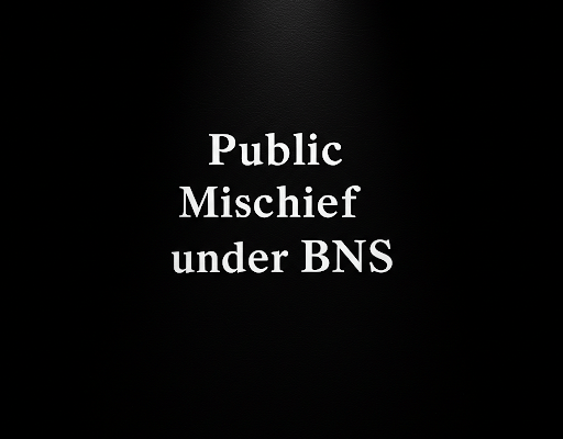 Public Mischief under BNS - Bhartiya Nyay Sanhita 2023