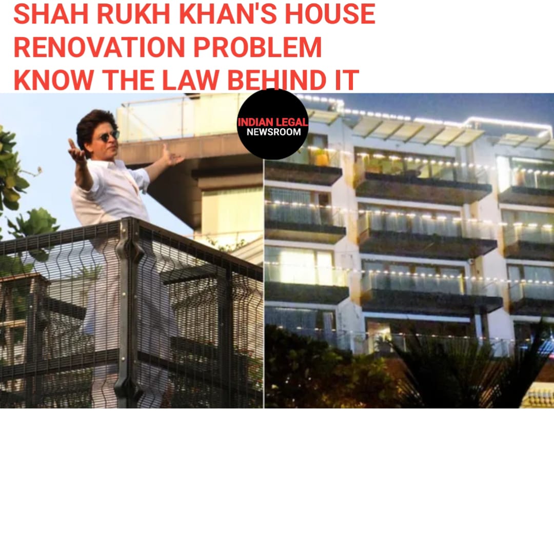 Shahrukh khan's mannat house renovation is in problem